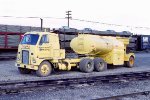 Western Pacific mobile loco servicing rig tractor #621 & trailer #625